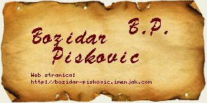 Božidar Pisković vizit kartica